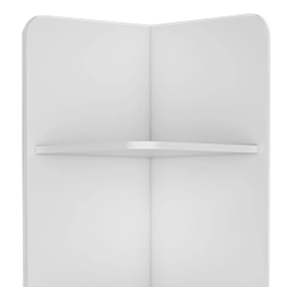 62" White Wood Corner Utility Cabinet With Two Doors HomeRoots