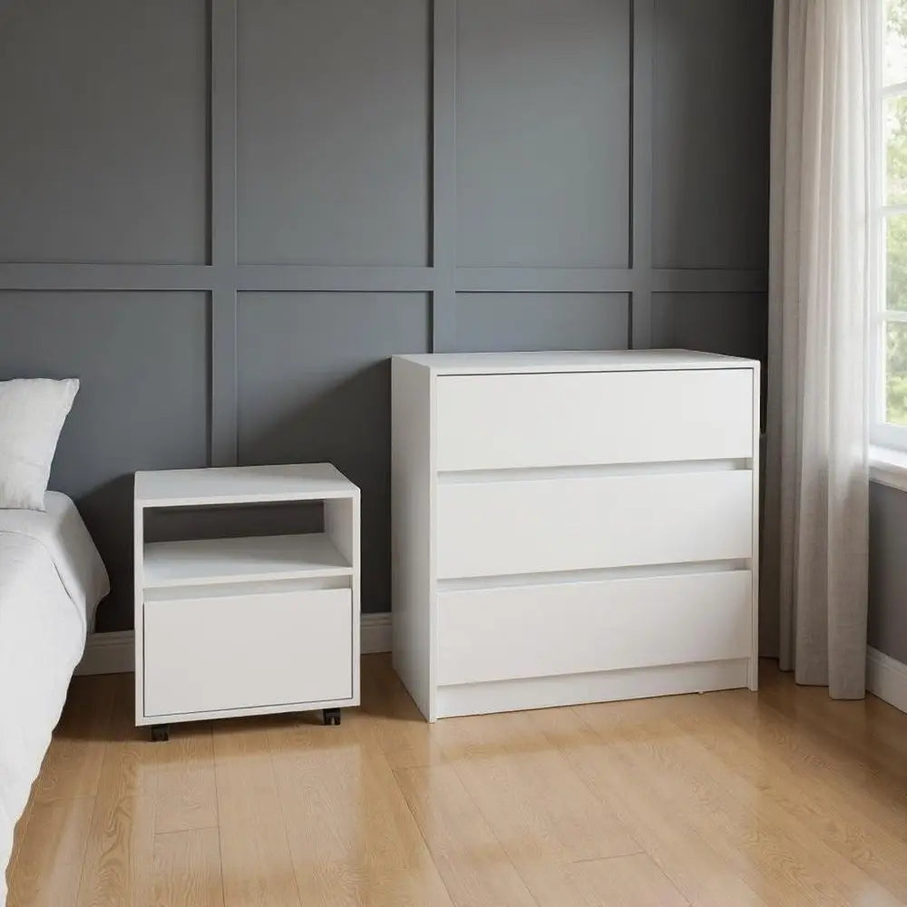 Two Piece White Bedroom Set HomeRoots