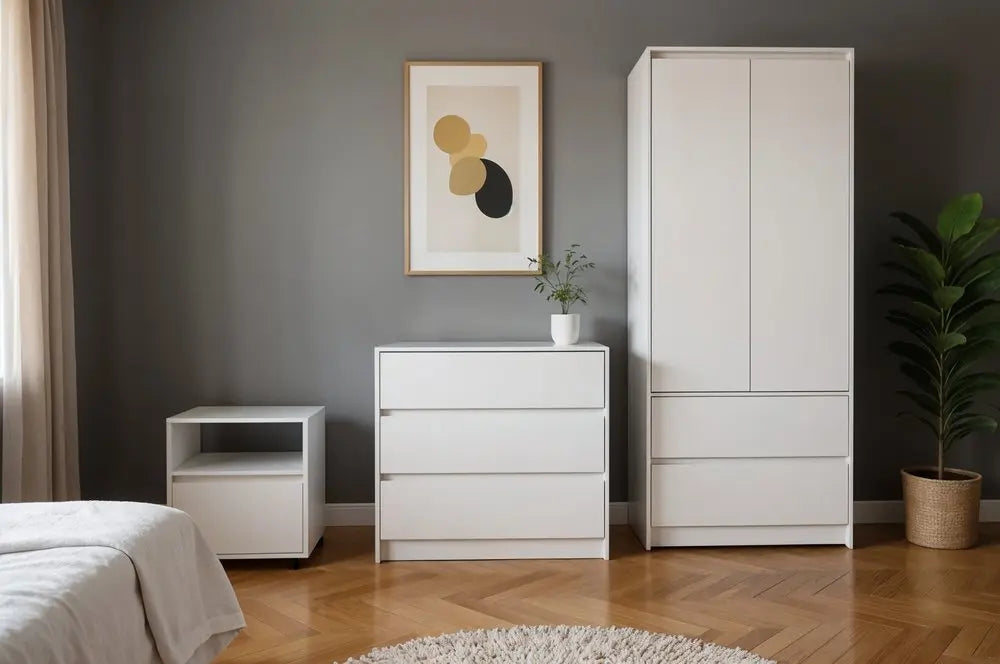 Three Piece White Bedroom Set HomeRoots