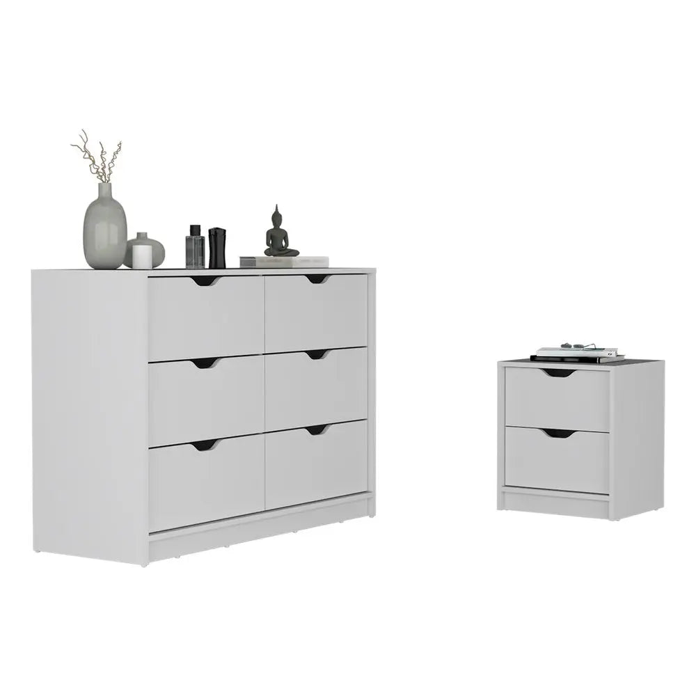 Two Piece White Bedroom Set HomeRoots