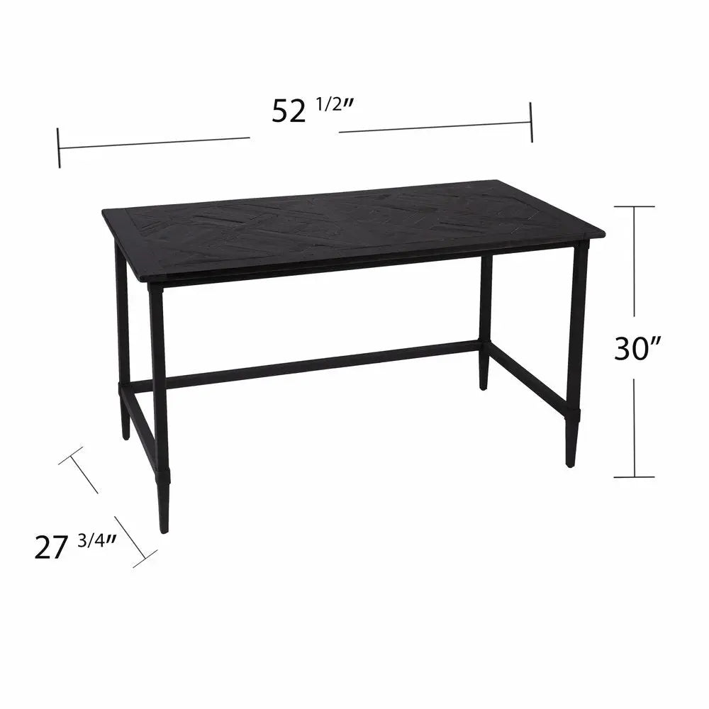 53" Black Writing Desk - NOBLE HOME INTERIORS