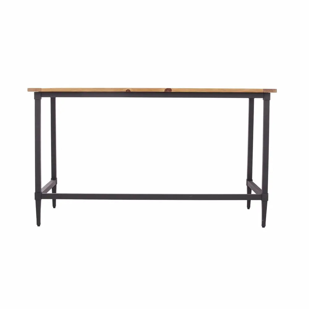 53" Natural And Black Writing Desk - NOBLE HOME INTERIORS
