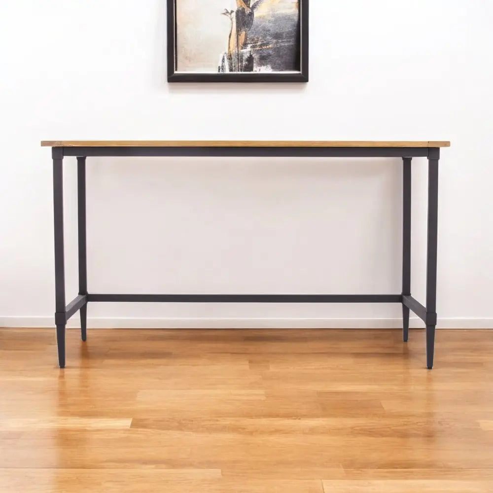 53" Natural And Black Writing Desk - NOBLE HOME INTERIORS