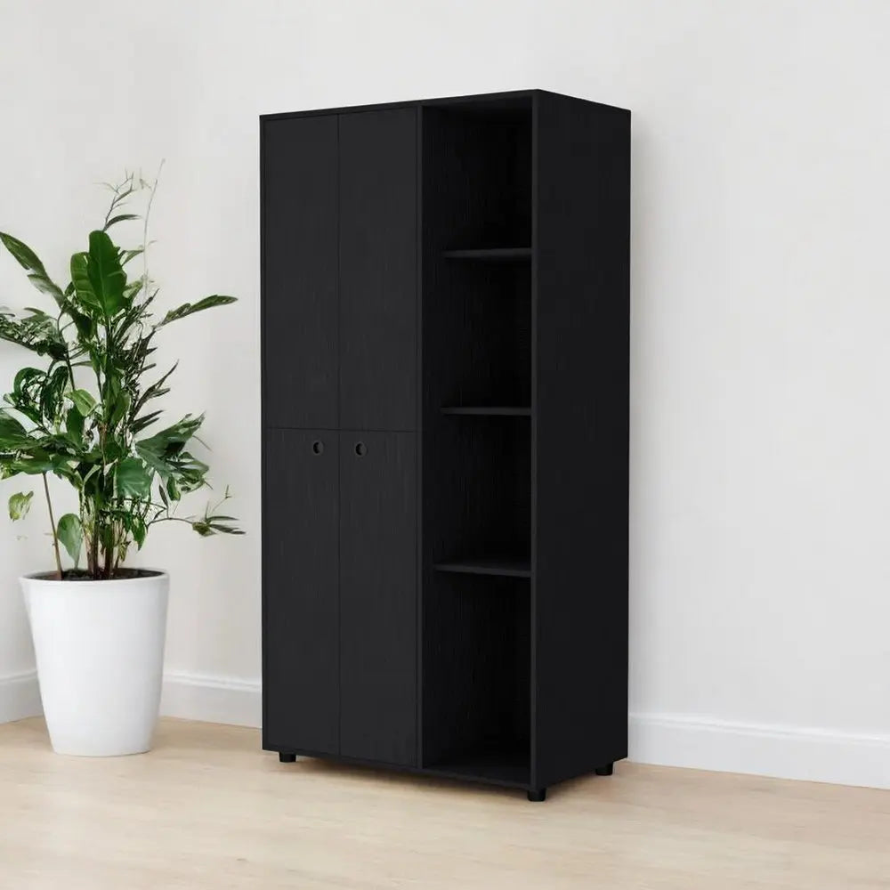 35" Black Drawer Dresser HomeRoots