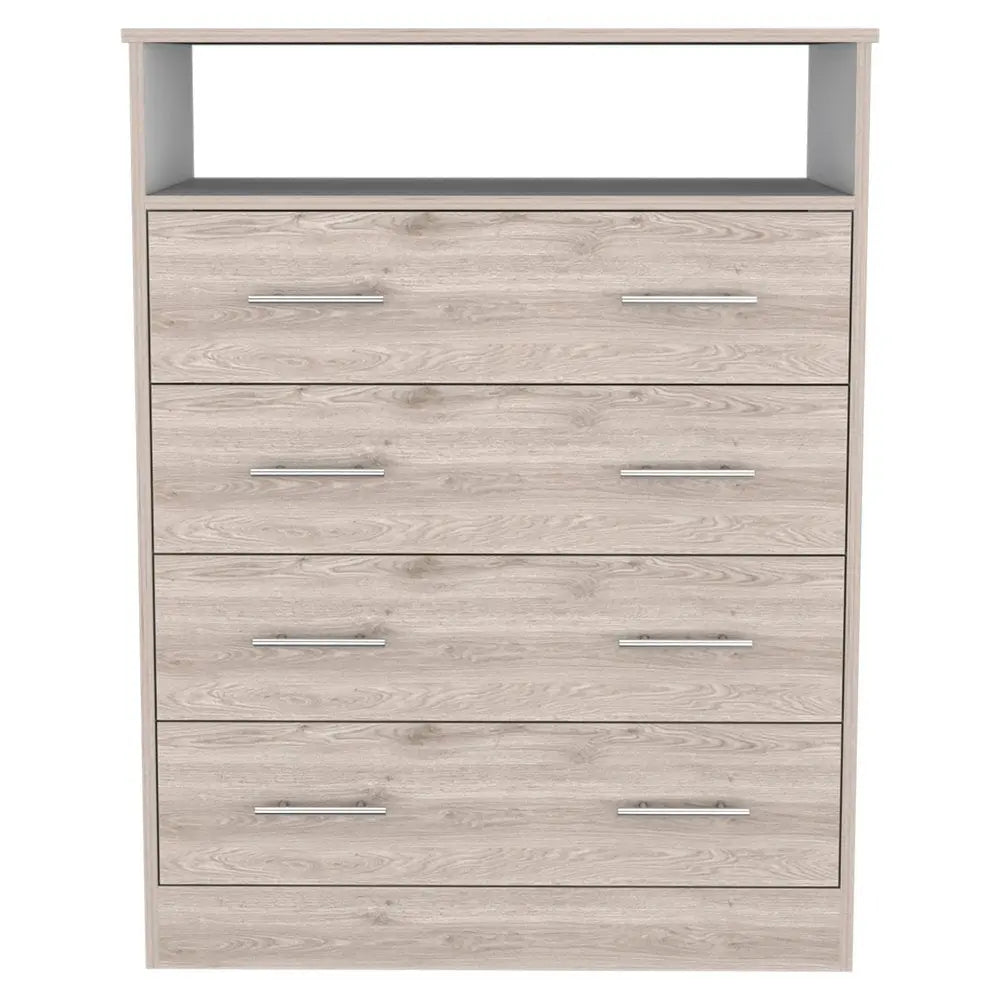 33" Oak Four Drawer Dresser HomeRoots