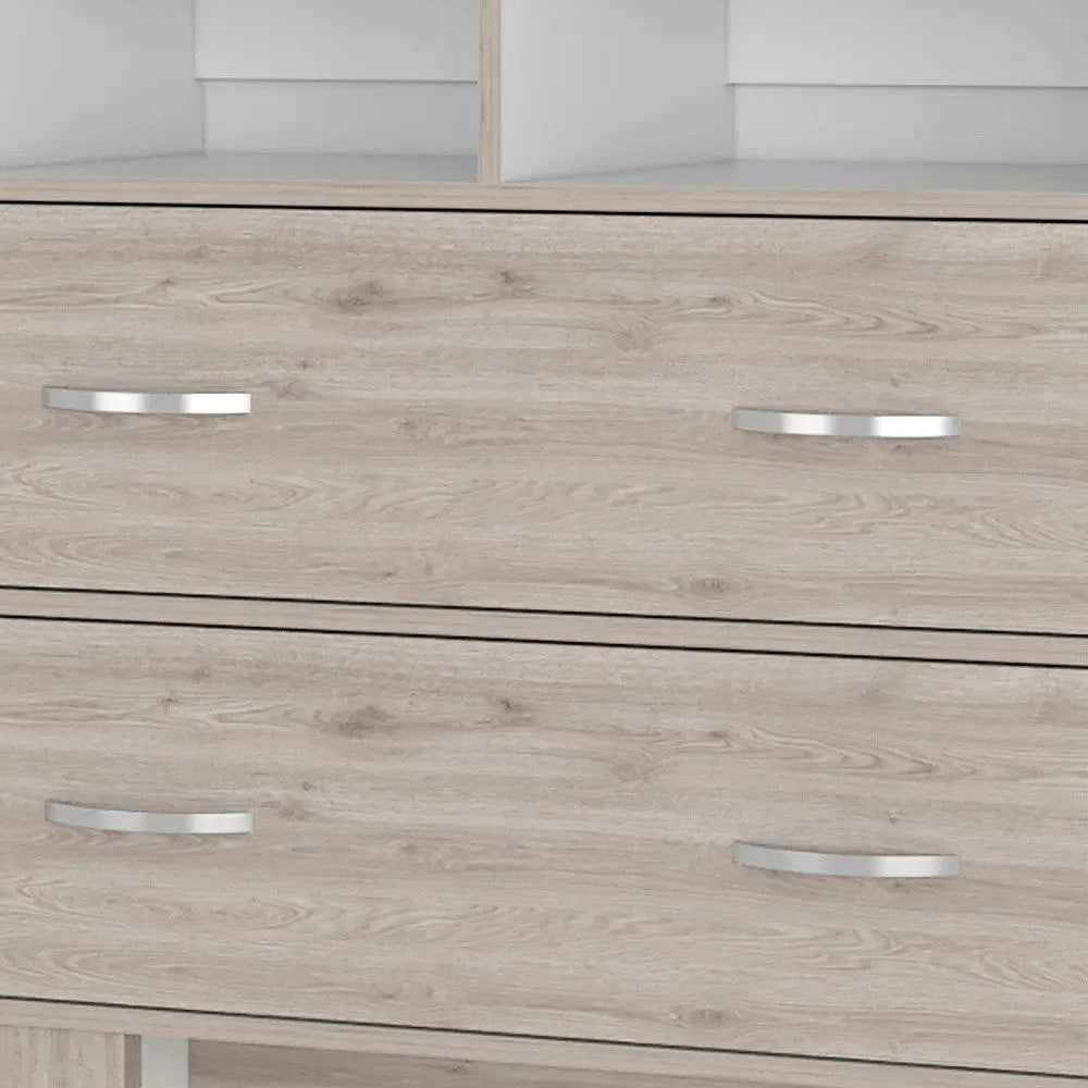 32" Oak Two Drawer Dresser HomeRoots