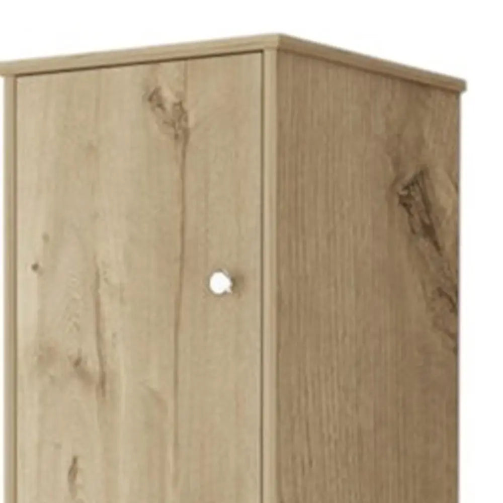 68" Light Brown Wood Accent Cabinet With Two Doors HomeRoots