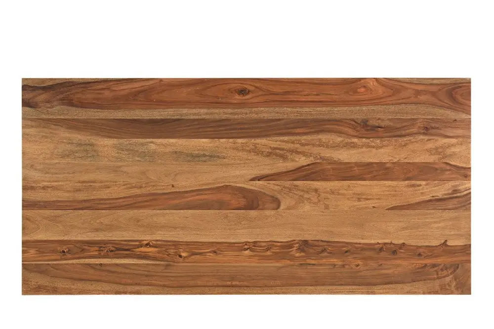 54" Brown Live Edge Solid Wood Writing Desk With Three Drawers - NOBLE HOME INTERIORS