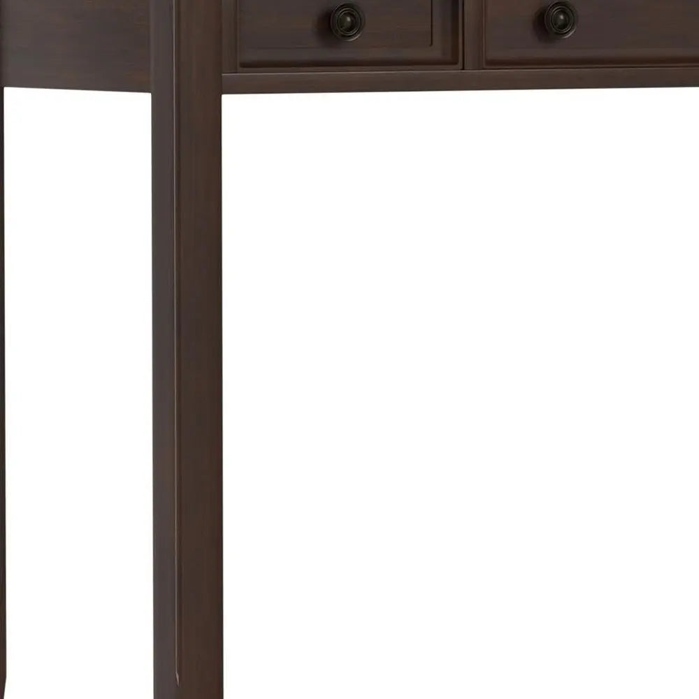 54" Brown Solid Wood Computer Desk - NOBLE HOME INTERIORS