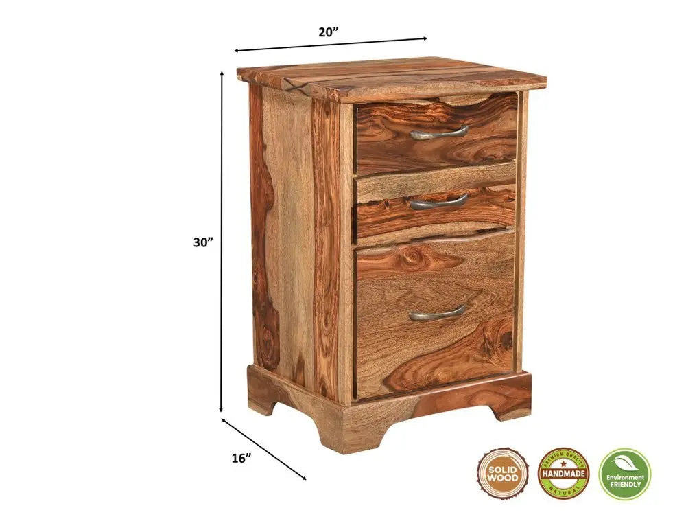 54" Brown Solid Wood Writing Desk and Bookshelf Set With Three Drawers - NOBLE HOME INTERIORS