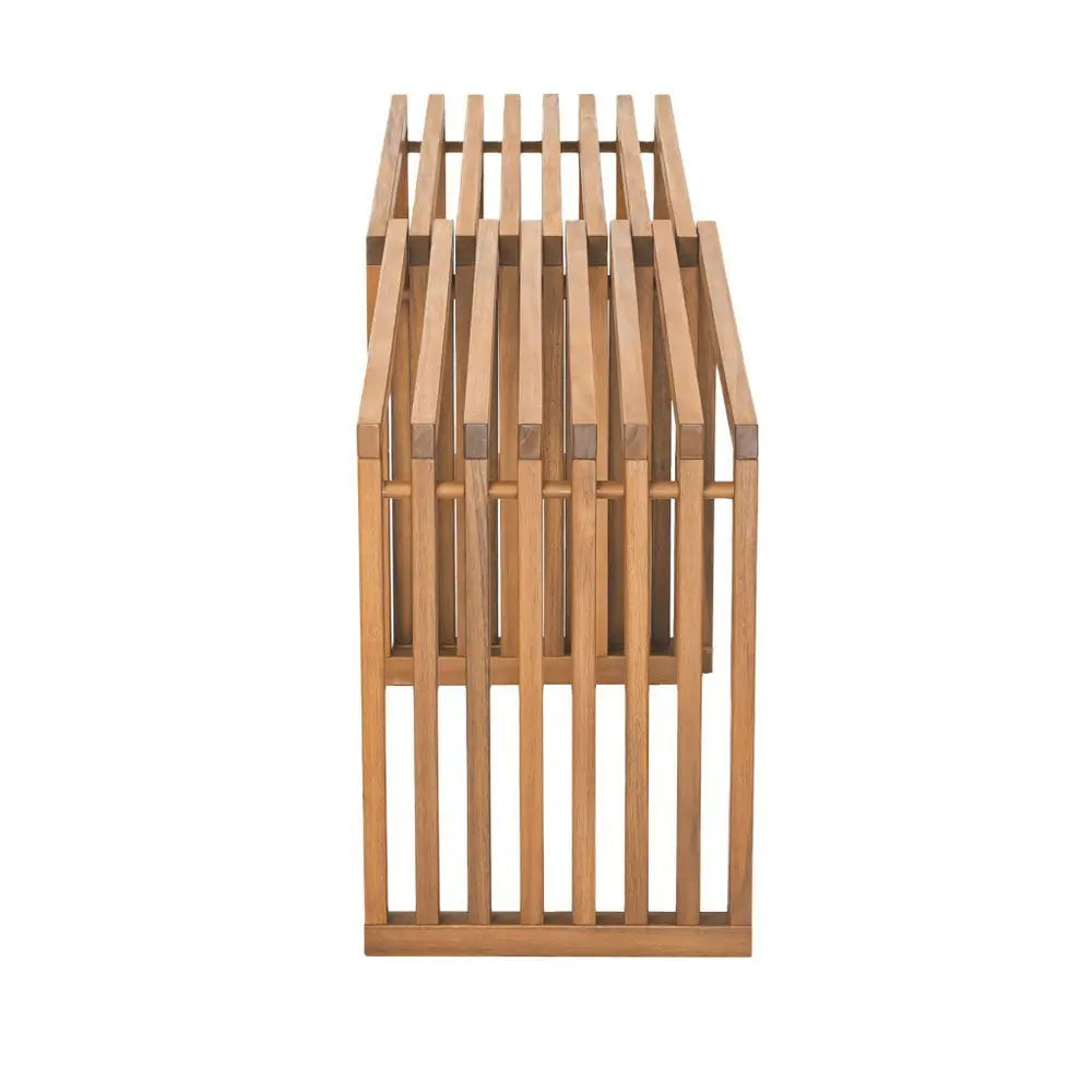 54" Natural Solid Wood Extendable Indoor Outdoor Bench - NOBLE HOME INTERIORS