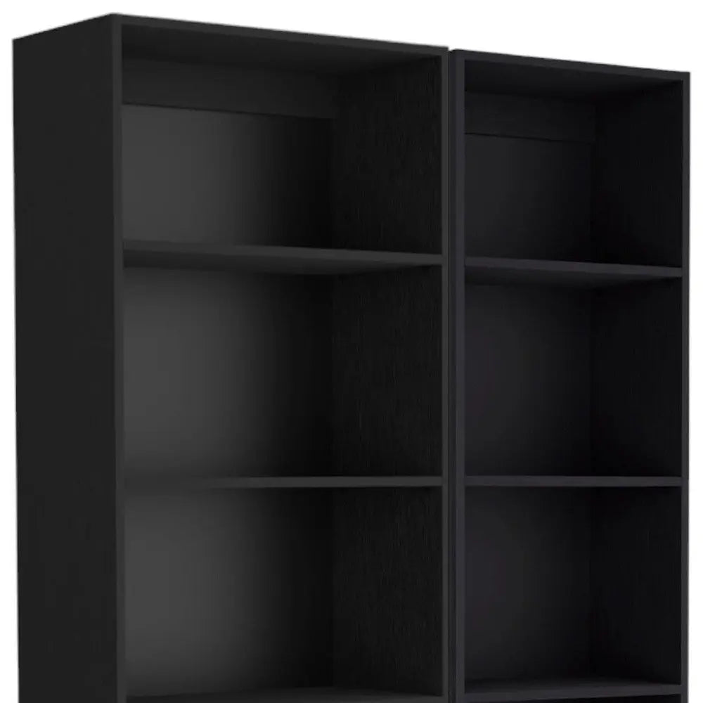 71" Black Five Tier Bookcase HomeRoots