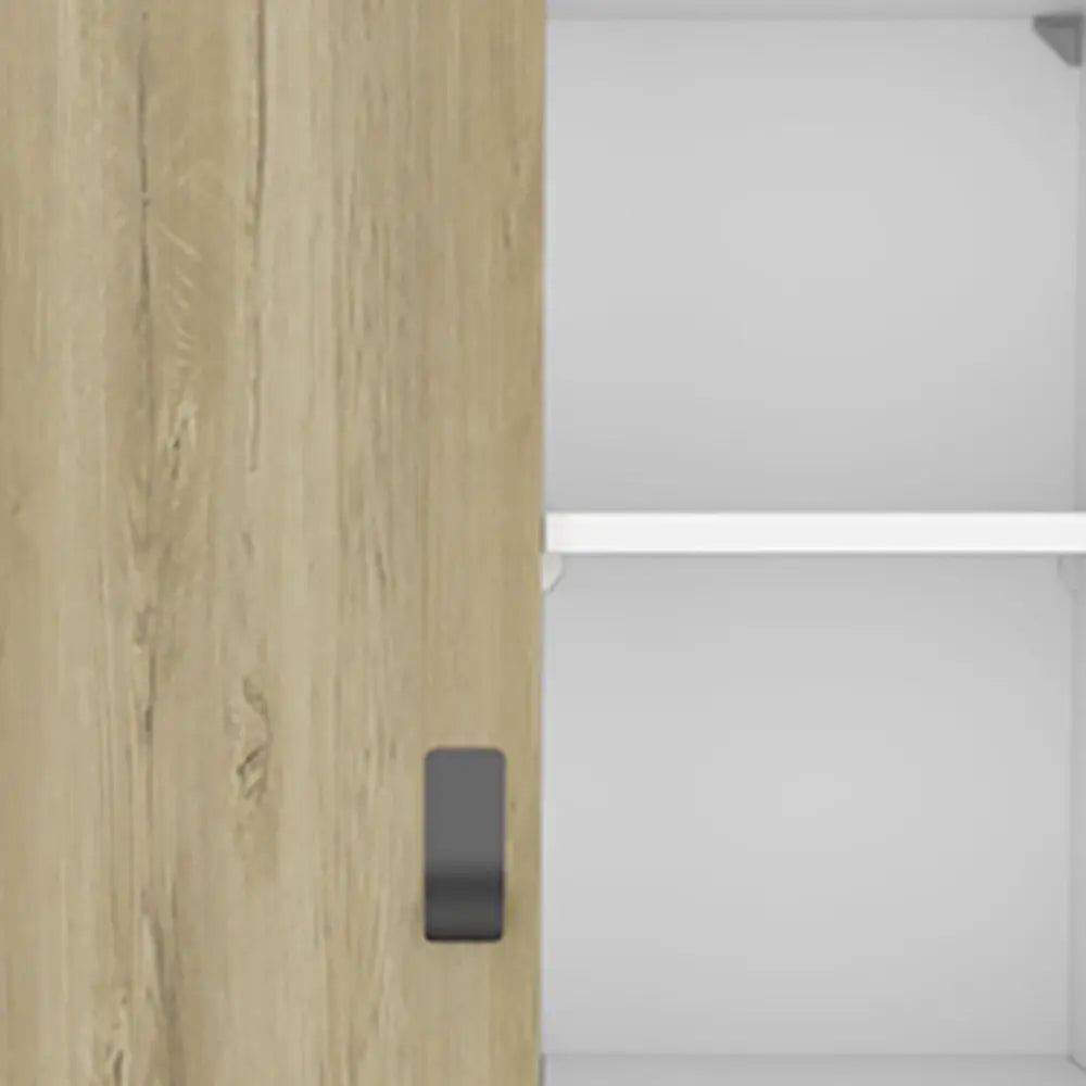 20" White and Natural Two Drawer Chest HomeRoots