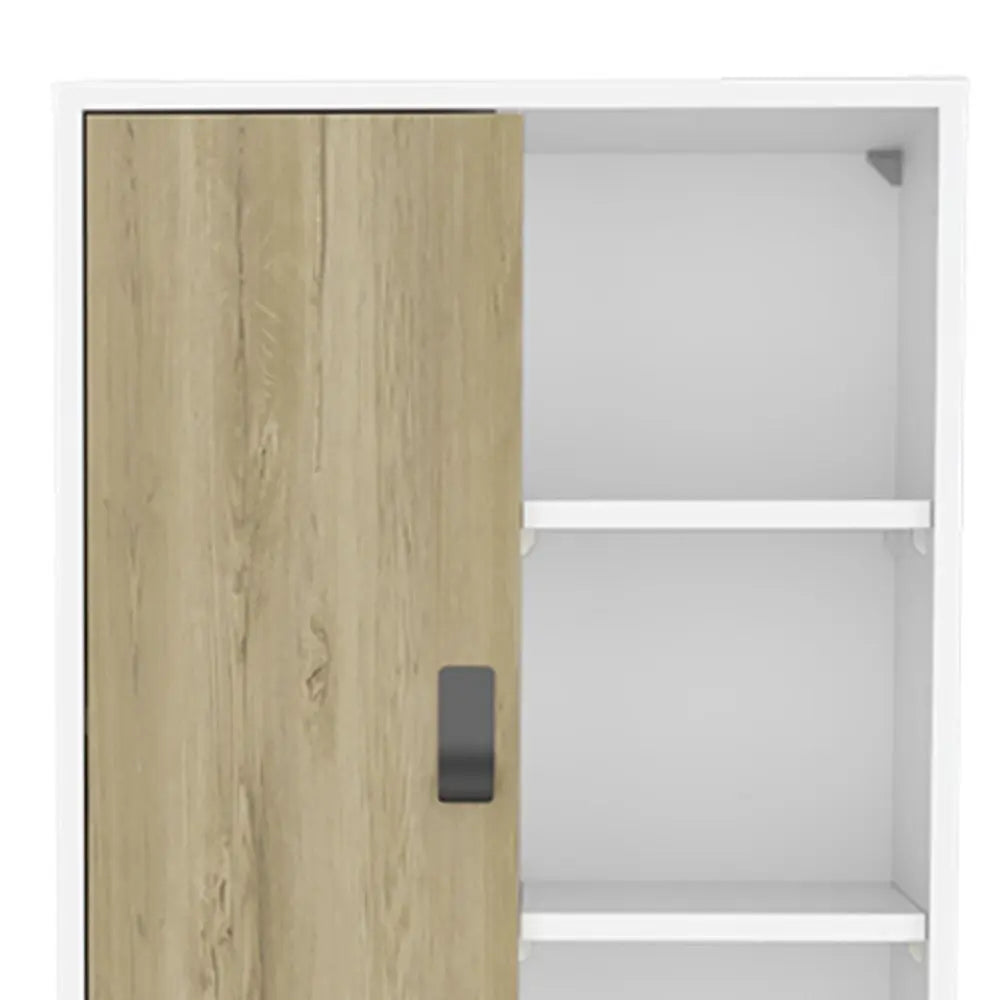 20" White and Natural Two Drawer Chest HomeRoots