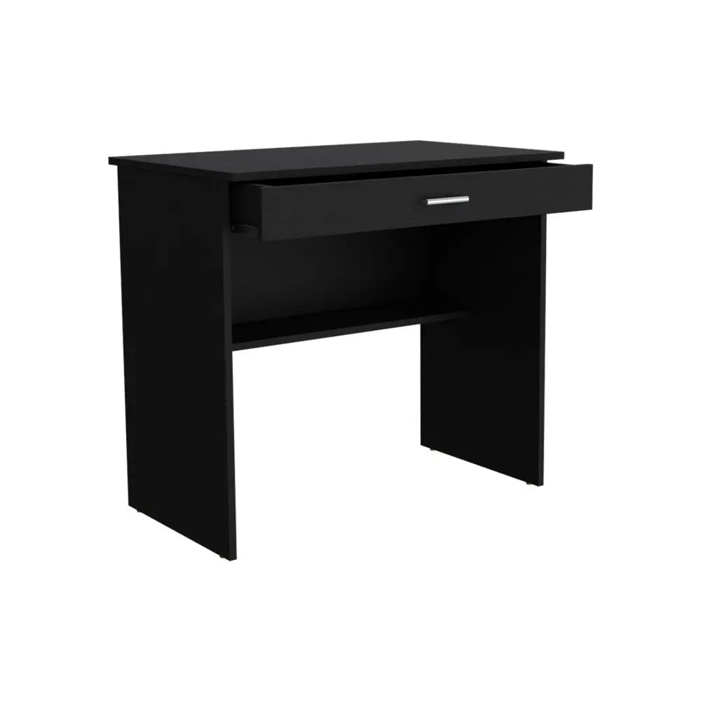 32" Black Wood Computer Desk With Drawer HomeRoots