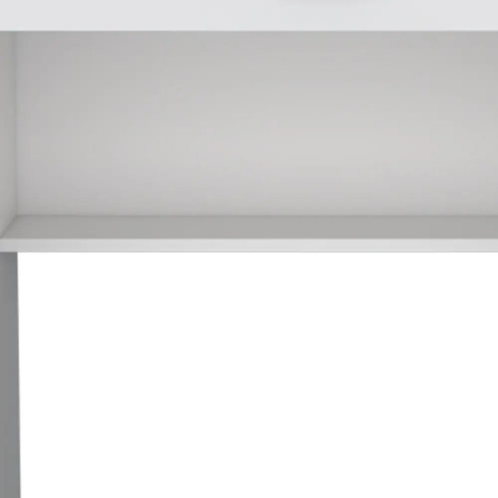 32" White Wood Computer Desk With Drawer HomeRoots