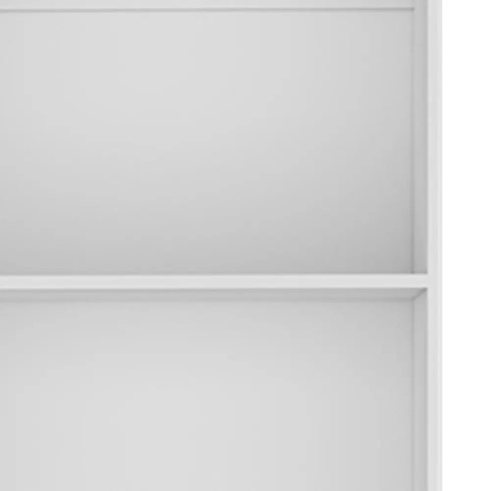 71" White Wood Four Tier Bookcase HomeRoots