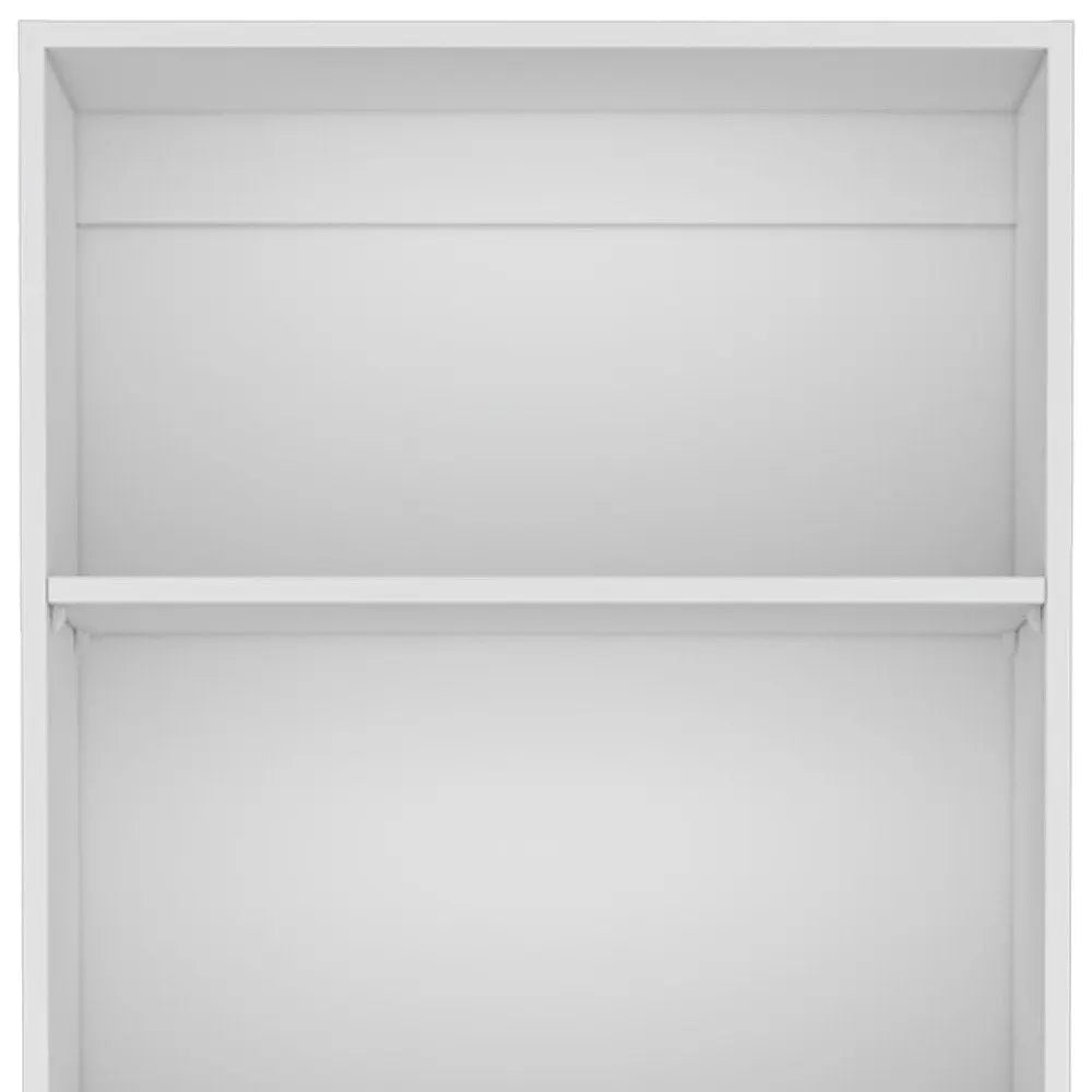 71" White Wood Five Tier Bookcase HomeRoots