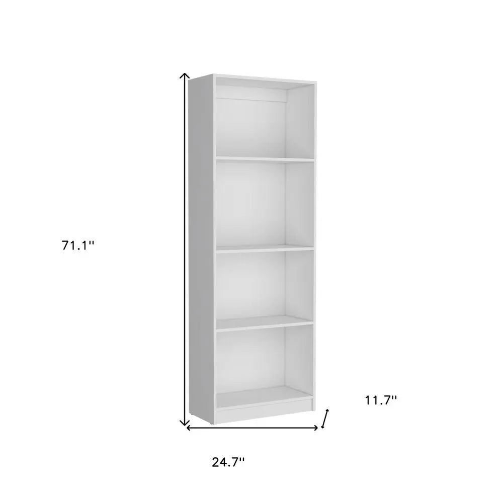 Set of Three White Wood Thirteen Tier Modular Bookcase HomeRoots
