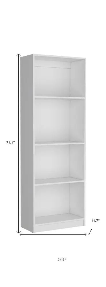 Set of Three White Wood Fourteen Tier Modular Bookcase HomeRoots