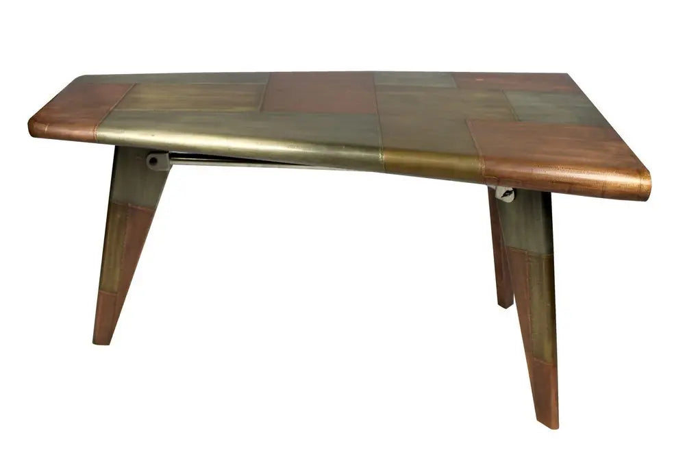 55" Copper Aluminum Writing Desk - NOBLE HOME INTERIORS