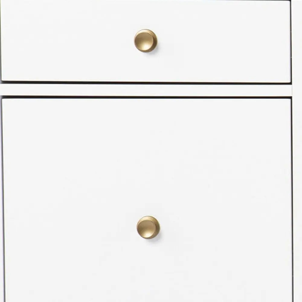 55" White Writing Desk With Four Drawers - NOBLE HOME INTERIORS