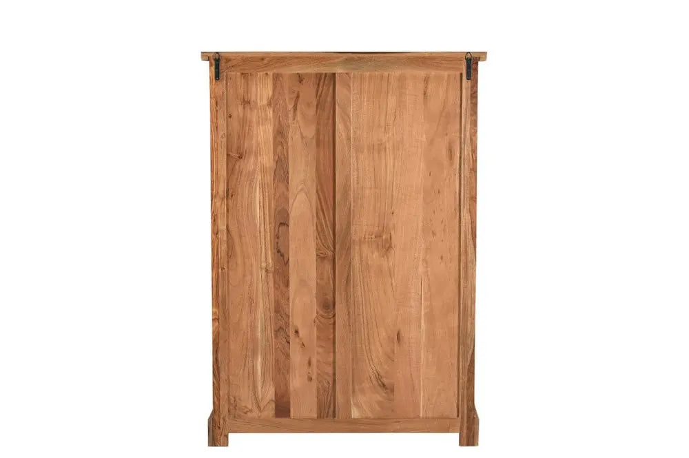 36" Dark Brown Solid Wood Five Drawer Chest HomeRoots