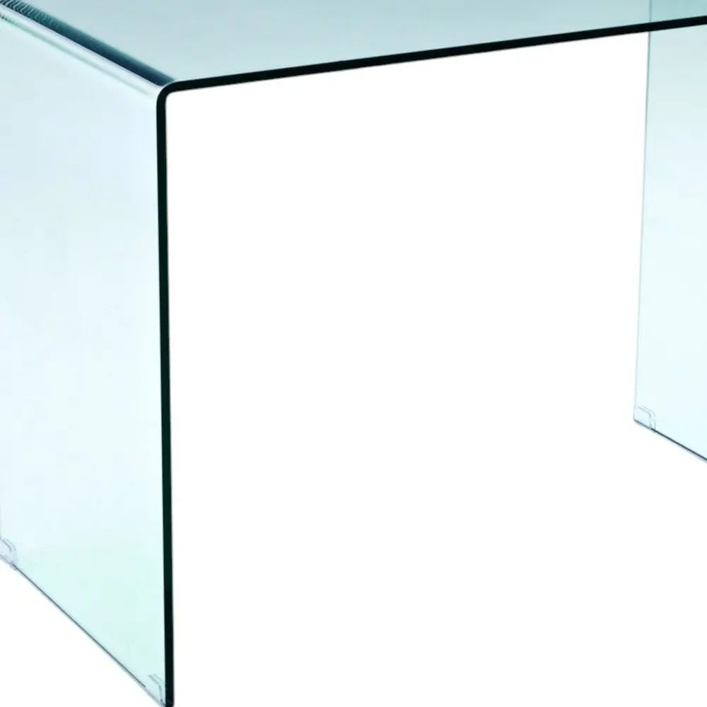 43" Clear Glass Computer Desk HomeRoots