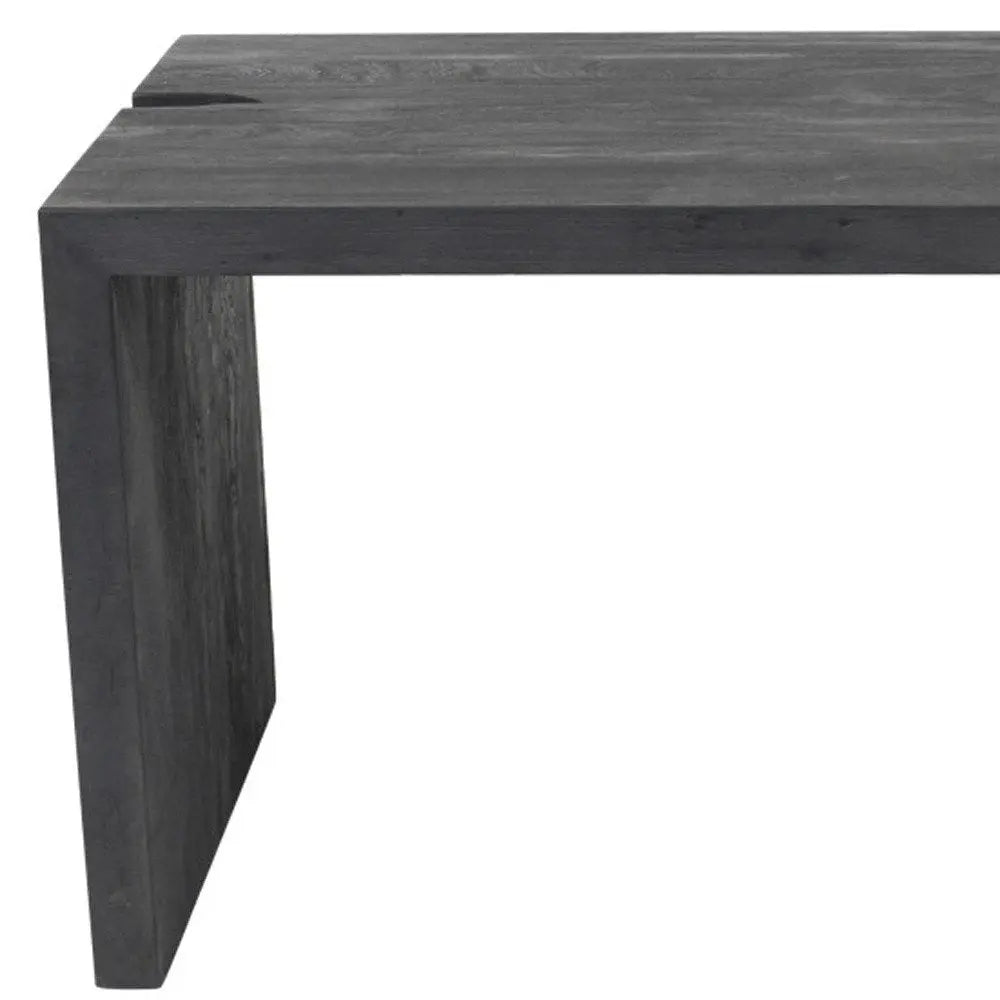 56" Graphite Reclaimed Wood Sled Writing Desk - NOBLE HOME INTERIORS