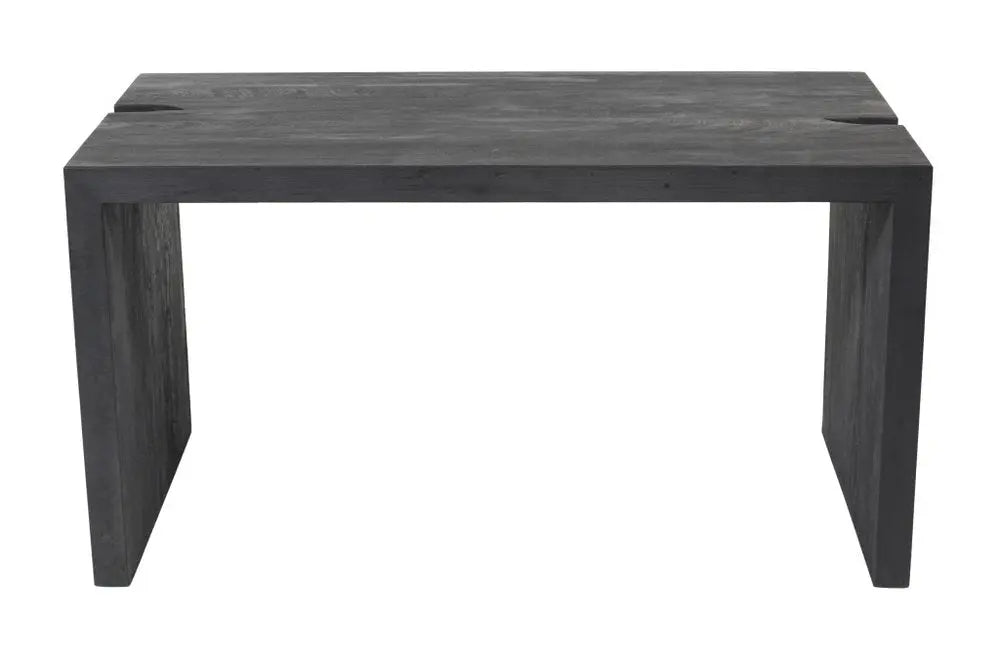 56" Graphite Reclaimed Wood Sled Writing Desk - NOBLE HOME INTERIORS