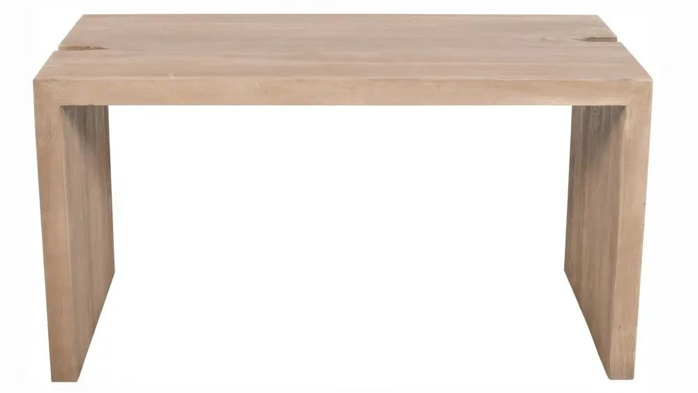 56" Ivory Reclaimed Wood Sled Writing Desk - NOBLE HOME INTERIORS