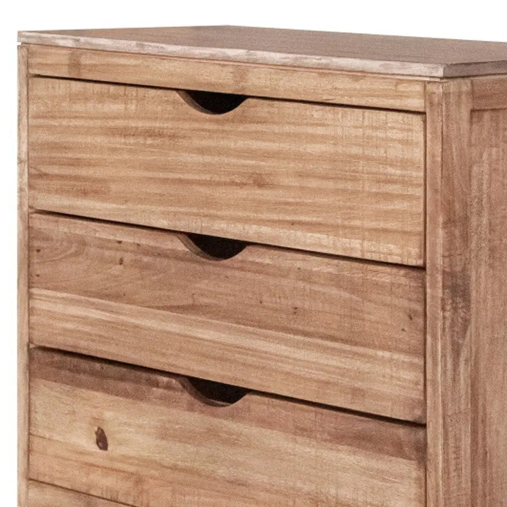 56" Natural Solid Wood Four Drawer Double Dresser - NOBLE HOME INTERIORS
