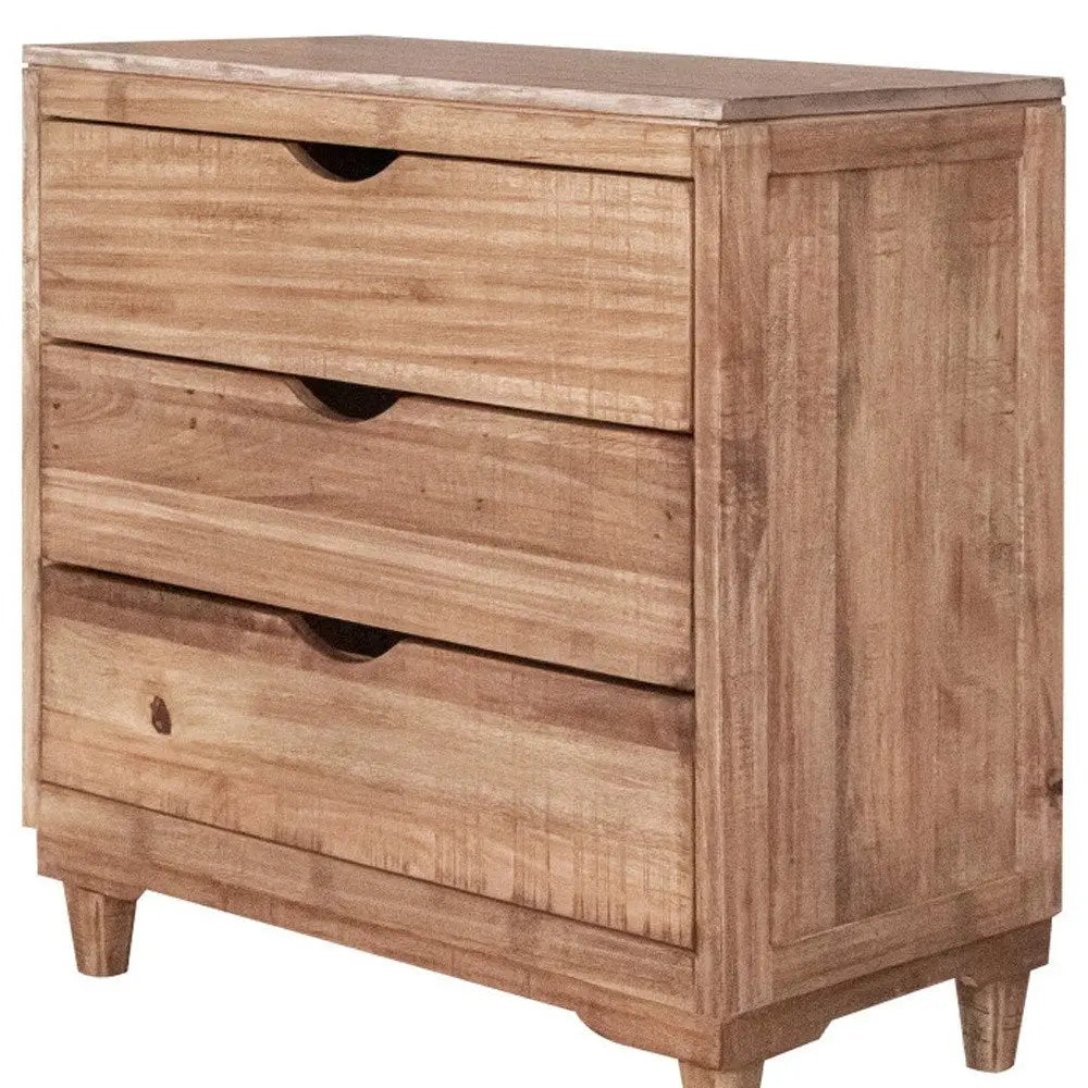 56" Natural Solid Wood Four Drawer Double Dresser - NOBLE HOME INTERIORS