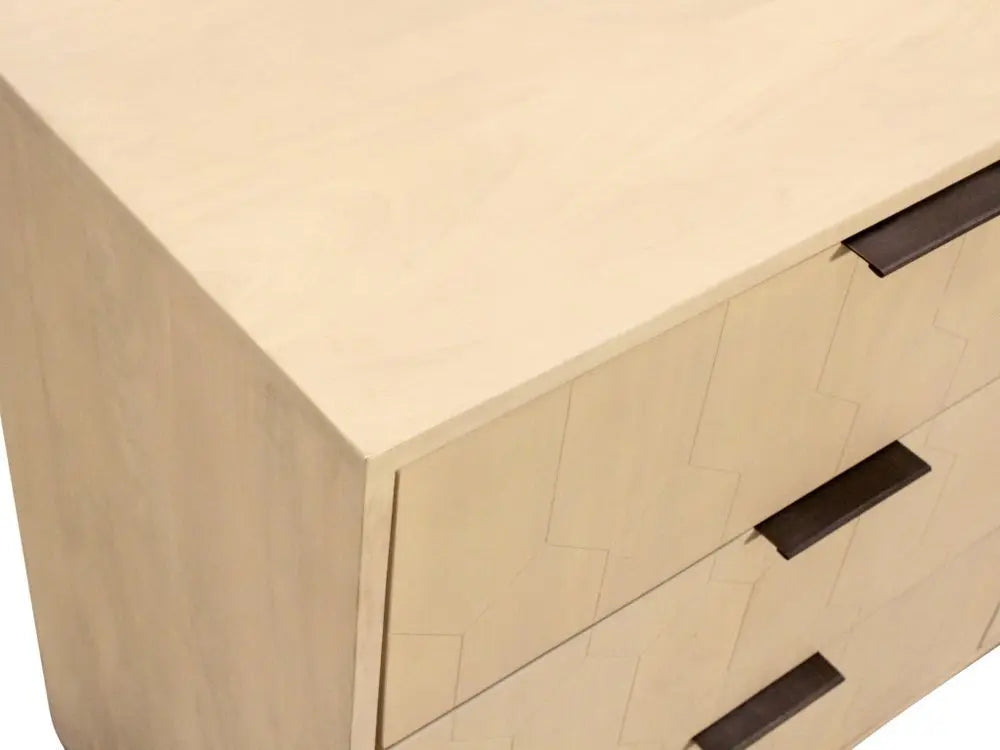 56" Natural Solid Wood Six Drawer Dresser - NOBLE HOME INTERIORS