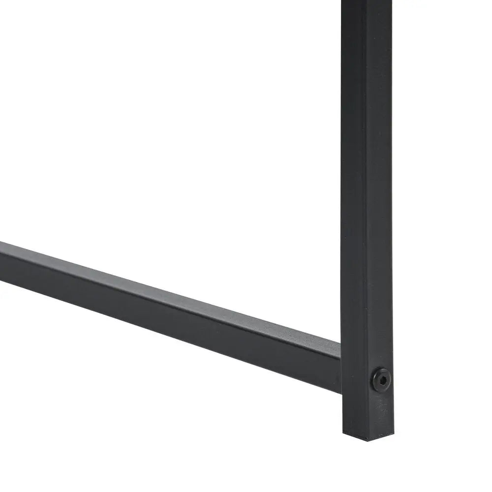 47" Black and White Wood and Metal H-Shape Computer Desk HomeRoots