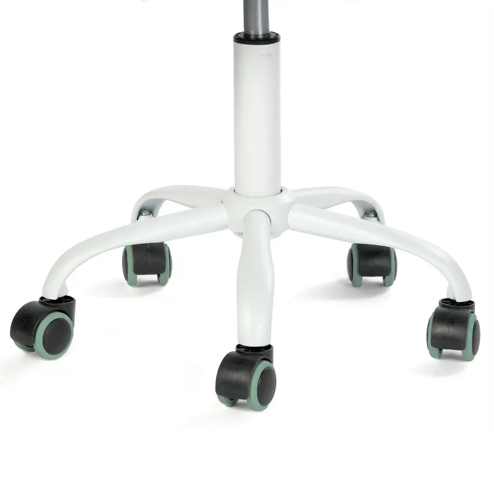 Teal and White Adjustable Height Swivel Rolling Office Chair HomeRoots
