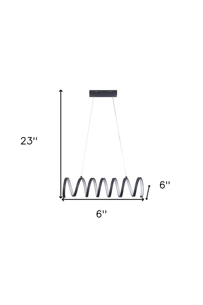 Black Metal LED Chandelier HomeRoots