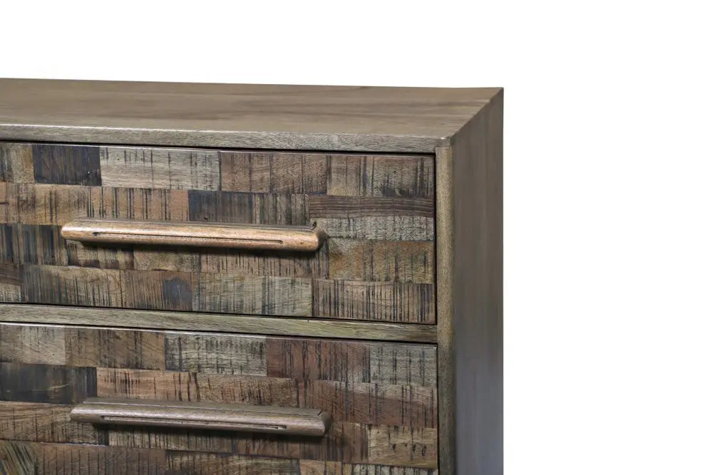 57" Brown Solid Wood Six Drawer Dresser - NOBLE HOME INTERIORS