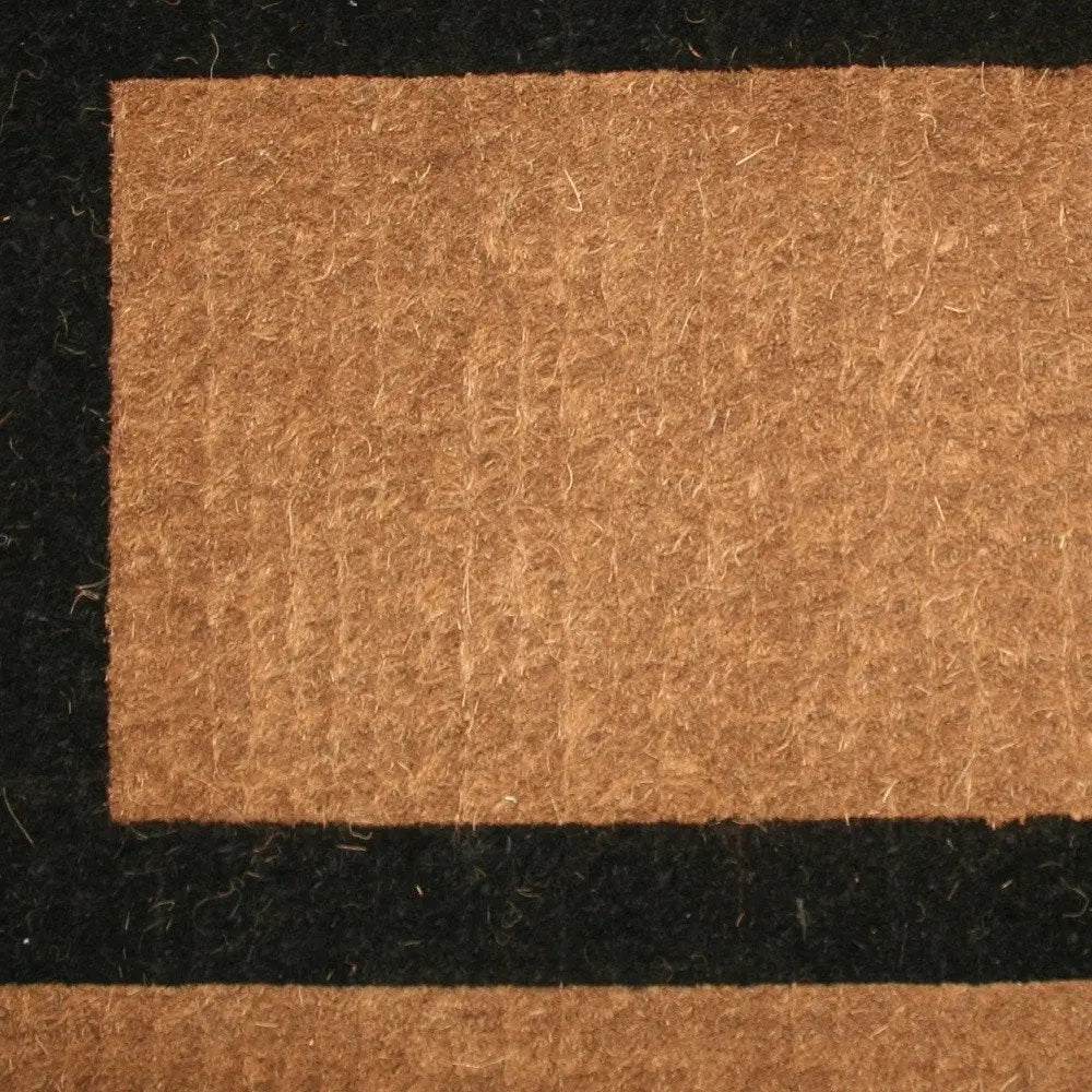 24" X 48" Brown and Black Coir Outdoor Door Mat HomeRoots