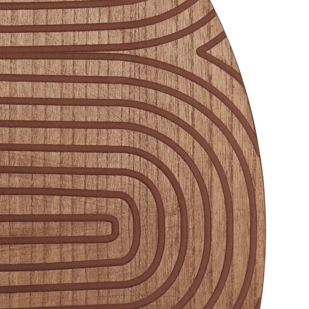 Set of Two Brown Wood Hanging Dimensional Sculpture HomeRoots