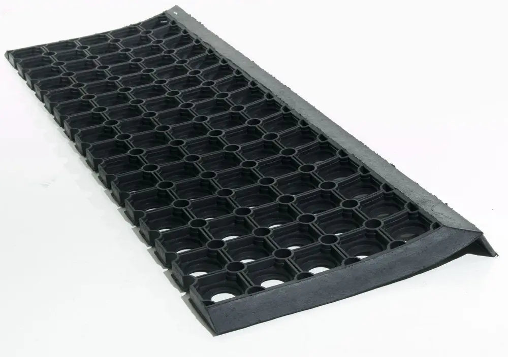 10" X 30" Black Rubber Outdoor Door Mat HomeRoots