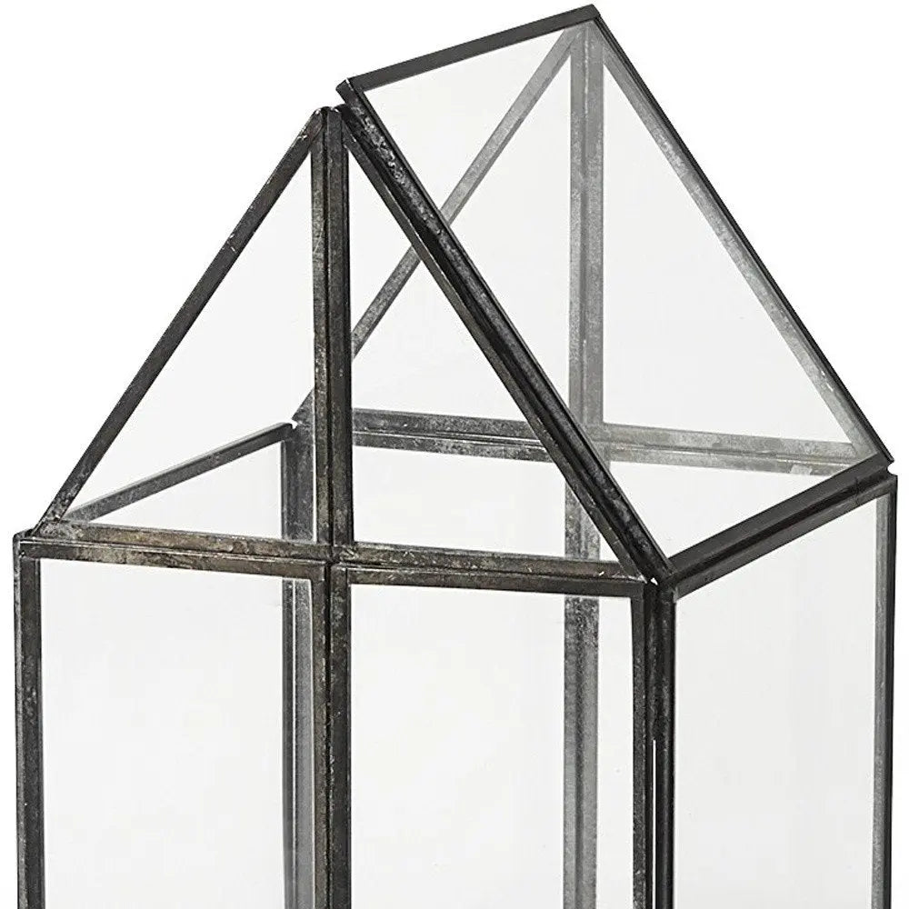 6" Black And Clear Glass And Metal Box - NOBLE HOME INTERIORS