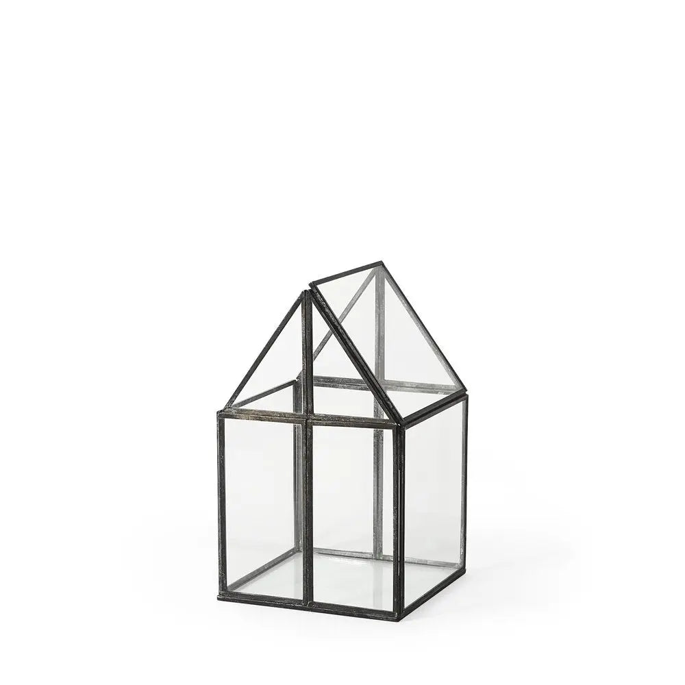 6" Black And Clear Glass And Metal Box - NOBLE HOME INTERIORS