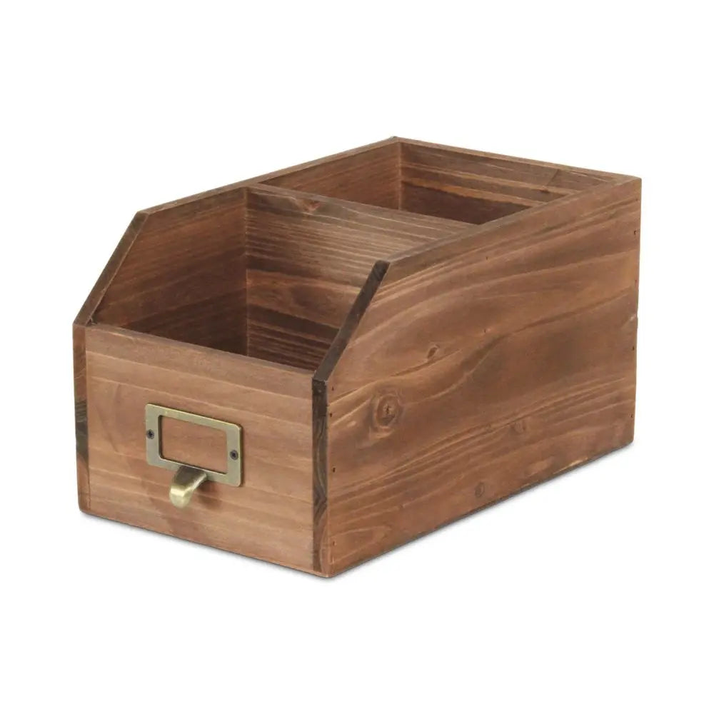 6" Brown Solid Wood Box - NOBLE HOME INTERIORS
