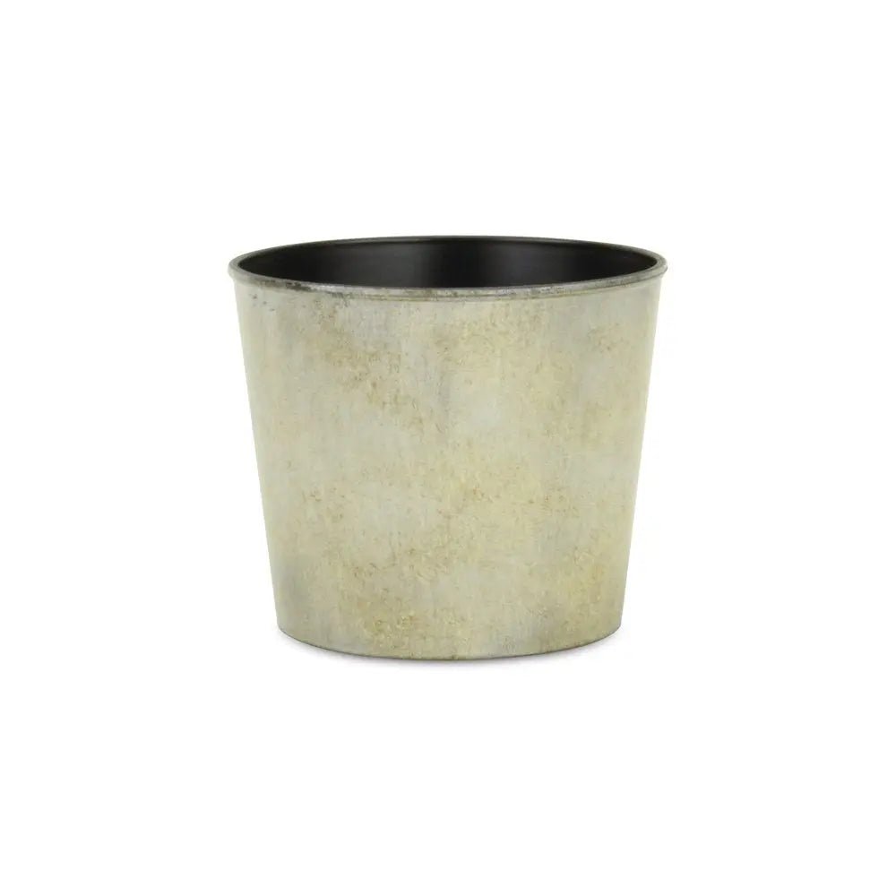 6" Gray Recycled Plastic Indoor Outdoor Round Pot Planter - NOBLE HOME INTERIORS