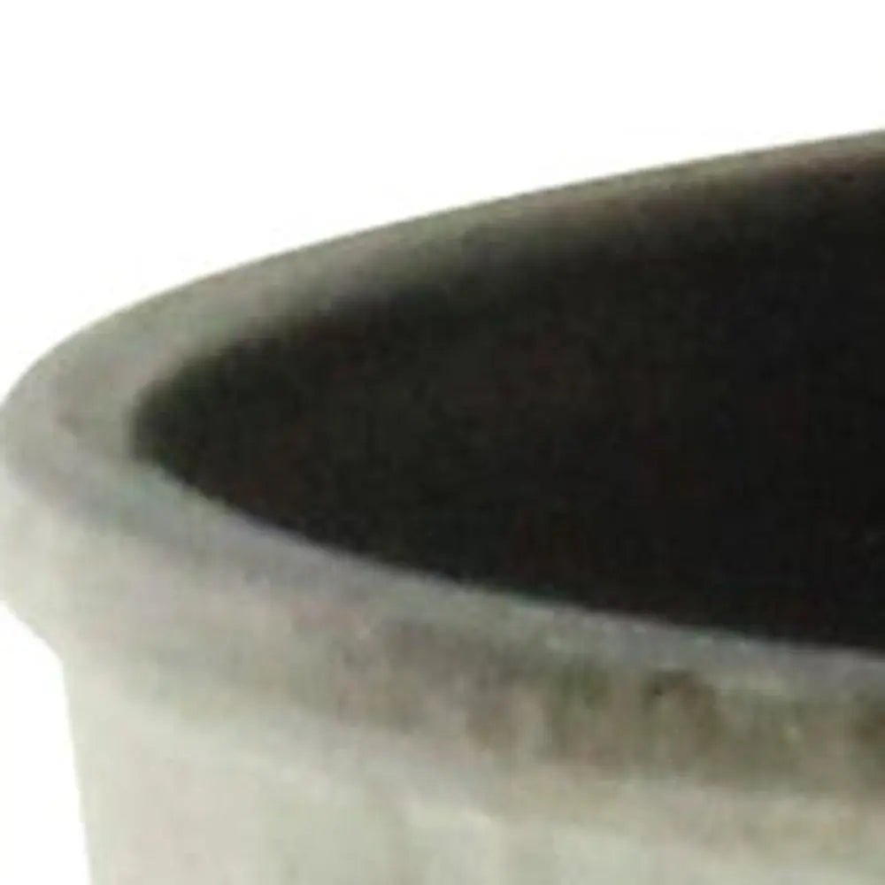 6" Gray Recycled Plastic Indoor Outdoor Round Pot Planter - NOBLE HOME INTERIORS