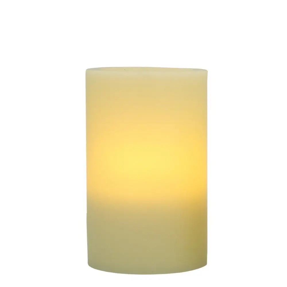 6" Ivory Flameless Pillar Candle - NOBLE HOME INTERIORS