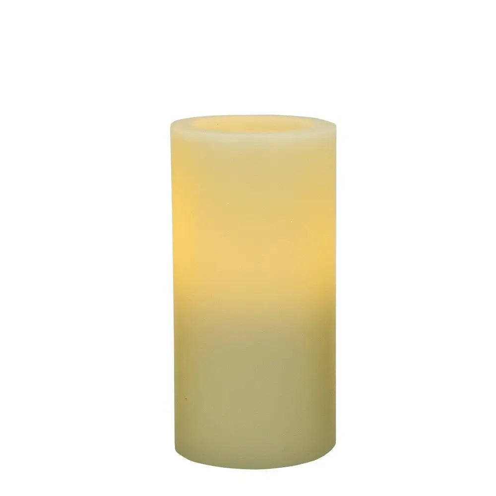 6" Ivory Flameless Pillar Candle - NOBLE HOME INTERIORS