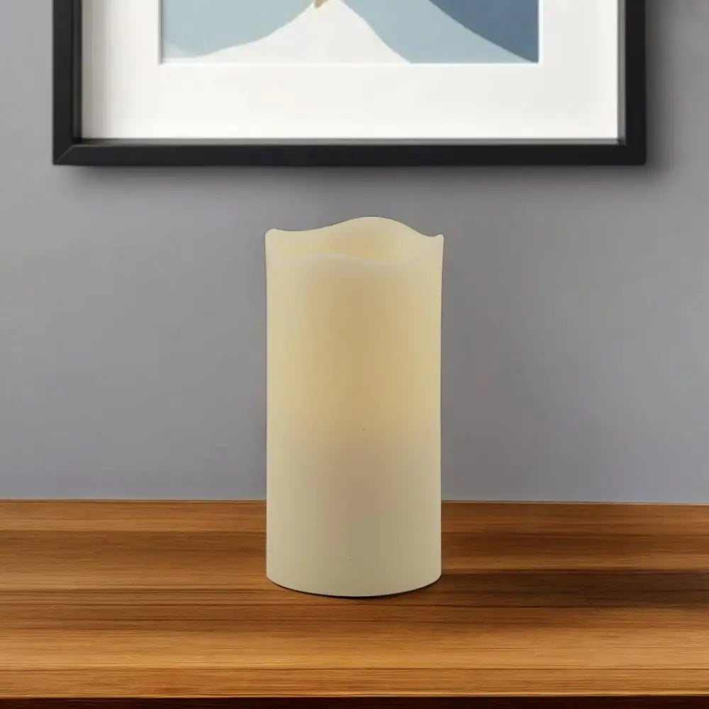 6" Ivory Flameless Pillar Candle - NOBLE HOME INTERIORS