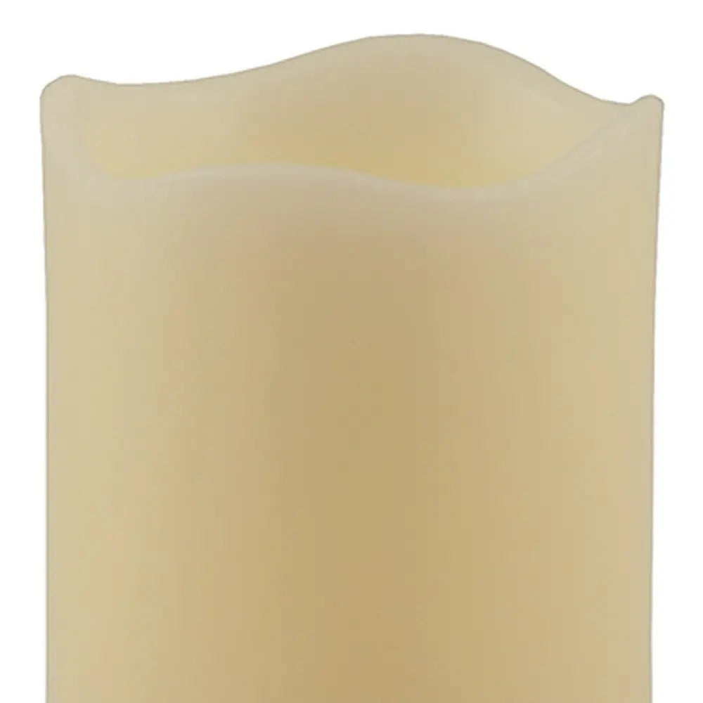 6" Ivory Flameless Pillar Candle - NOBLE HOME INTERIORS